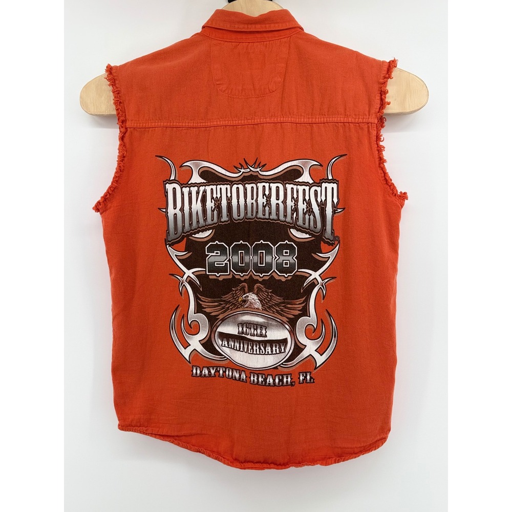 Biker Design Biketoberfest 2008 Daytona 16th Anniv Shirt M Cotton  Sleeveless
